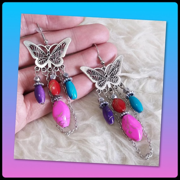 💖NEW Silver Butterfly Multi Color Beads - Picture 4 of 4